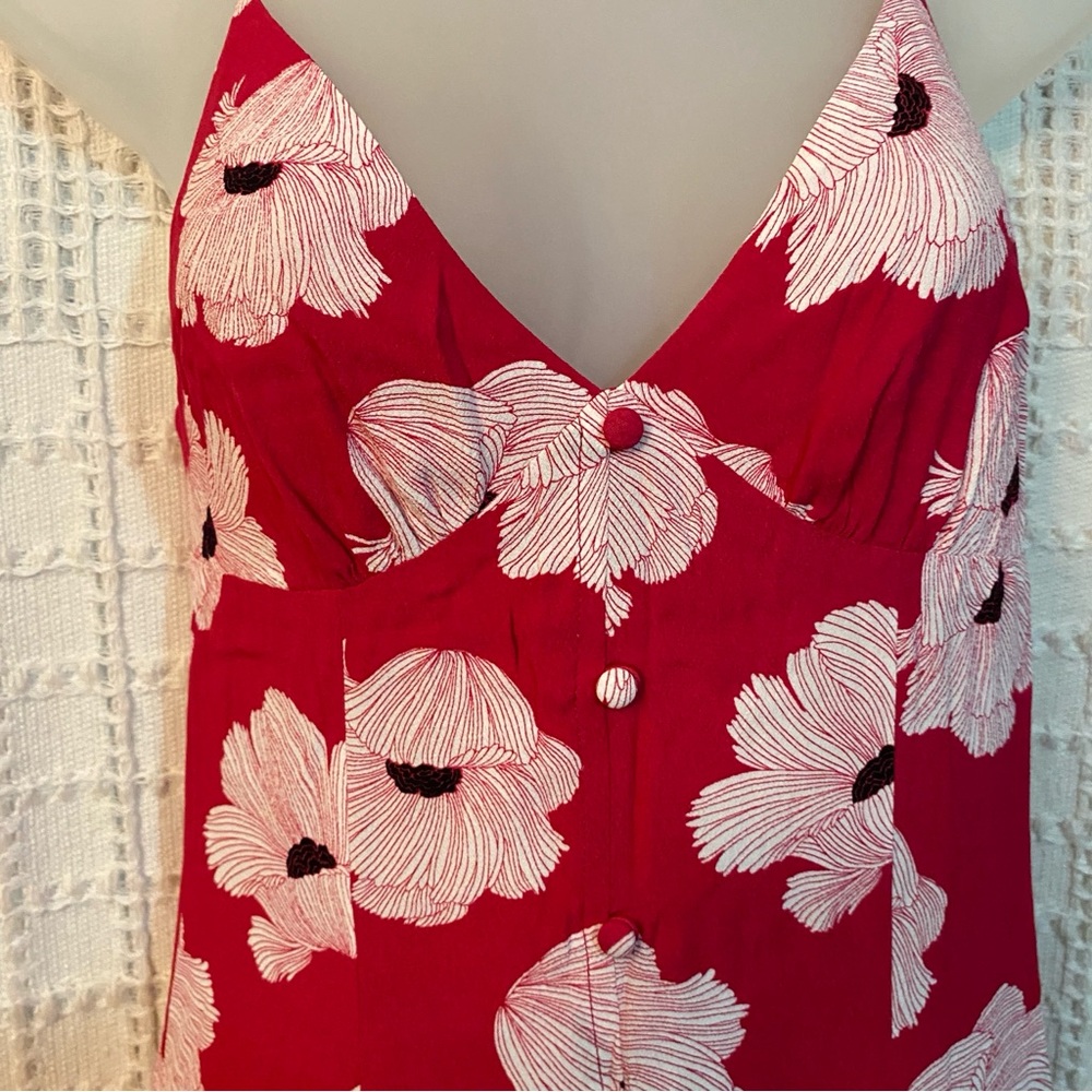 NWOT Leith Fuchsia Pink and White Floral Maxi Dress - Picture 3 of 9